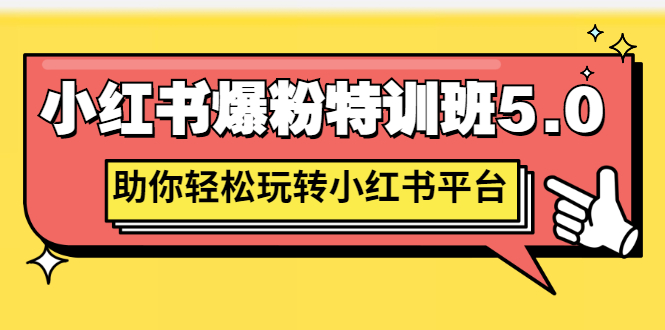 【副业项目3154期】小红书爆粉特训班5.0，助你轻松玩转小红书平台价值1380元-千一副业