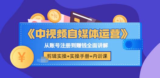 【副业项目3715期】中视频自媒体运营实操+实操手册+内训课，从账号注册到赚钱全面讲解-千一副业