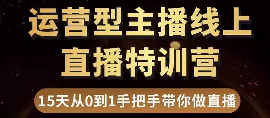 【副业项目3745期】慧哥直播电商运营型主播特训营，0基础15天手把手带你怎么做直播带货-千一副业