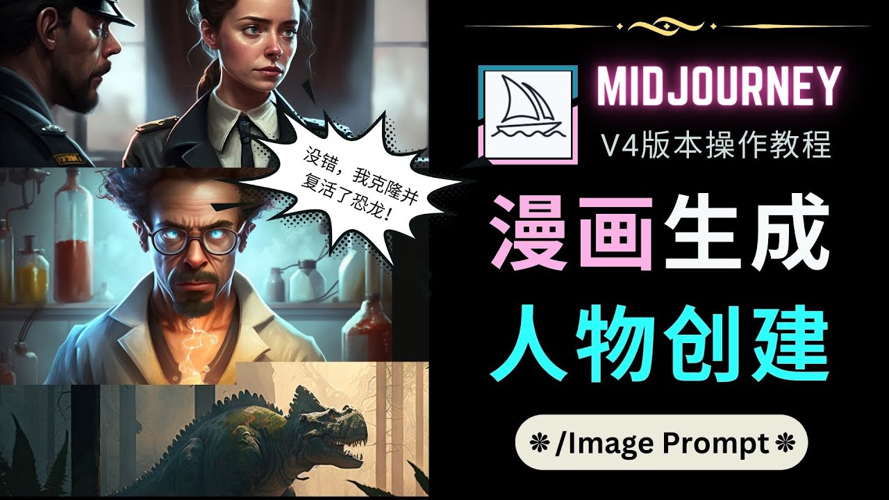 【副业项目5096期】Midjourney V4版本操作教程：2个简单参数，完成漫画生成，人物创建-千一副业