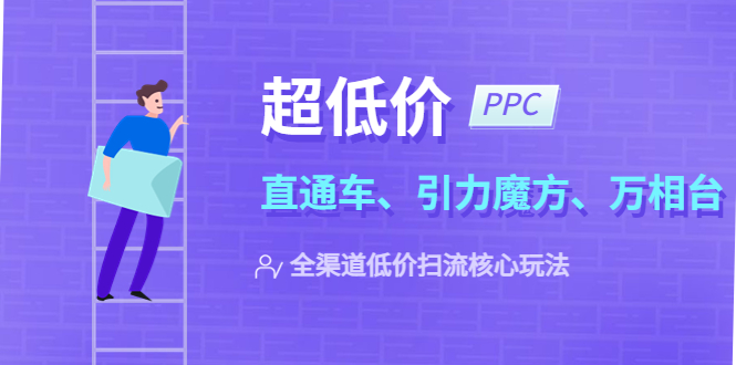 【副业项目5726期】2023超低价·ppc—“直通车、引力魔方、万相台”全渠道·低价扫流核心玩法-千一副业