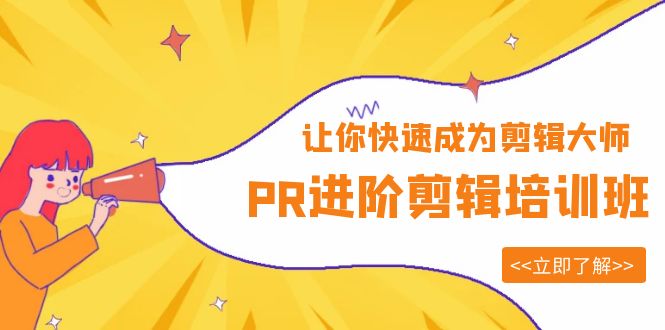 【副业项目6160期】PR进阶剪辑培训班，让你快速成为剪辑大师 12节视频课程+素材！-千一副业