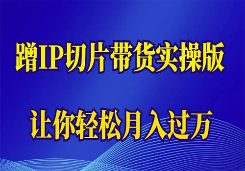 【副业项目6060期】2023蹭这个IP切片带货实操版，让你轻松月入过万（教程+素材）-千一副业