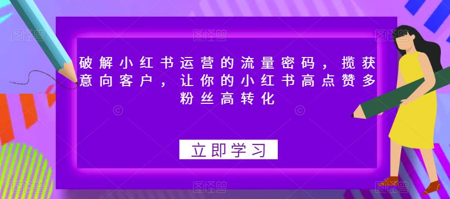 【副业项目6608期】破解小红书运营的流量密码，揽获意向客户，让你的小红书高点赞多粉丝高转化-千一副业