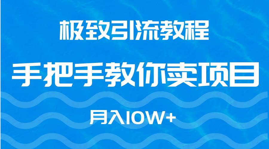 极致引流教程，手把手教你卖项目，月入10W+-千一副业