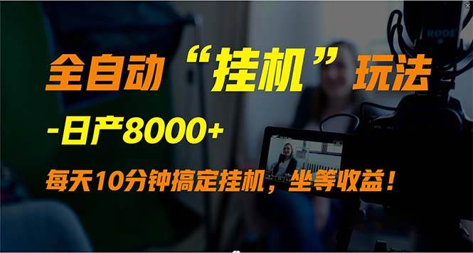 全自动“挂机”玩法，实现睡后收入，日产8000+-千一副业