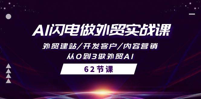 AI闪电做外贸实战课，外贸建站/开发客户/内容营销/从0到3做外贸AI-62节-千一副业