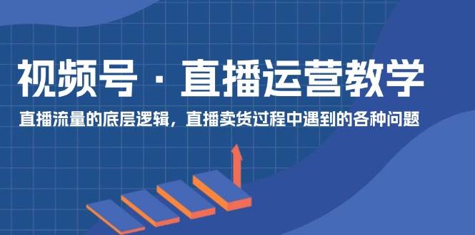 视频号 直播运营教学：直播流量的底层逻辑，直播卖货过程中遇到的各种问题-千一副业