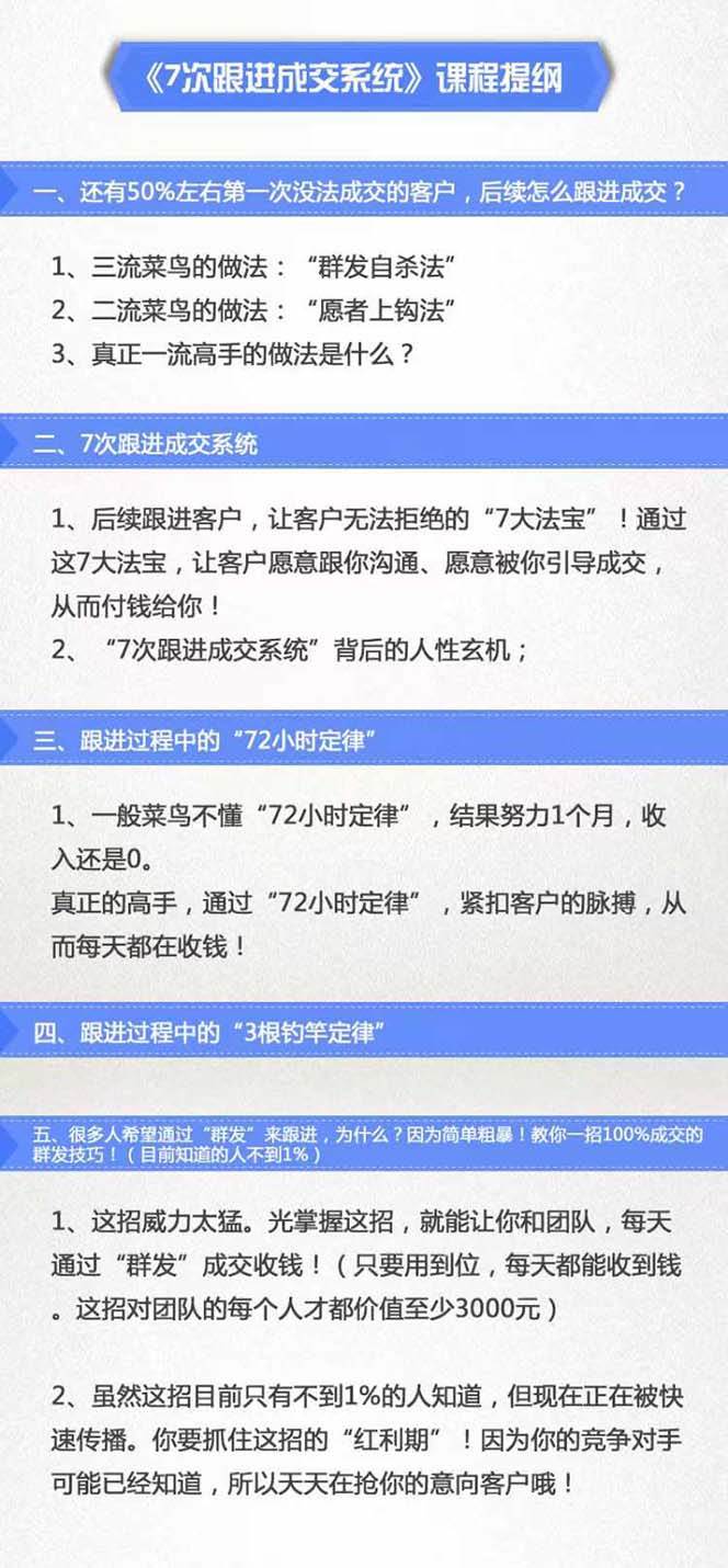 7次 跟进 成交系统：简单粗暴成交技巧，目前知道的人不到1%插图1