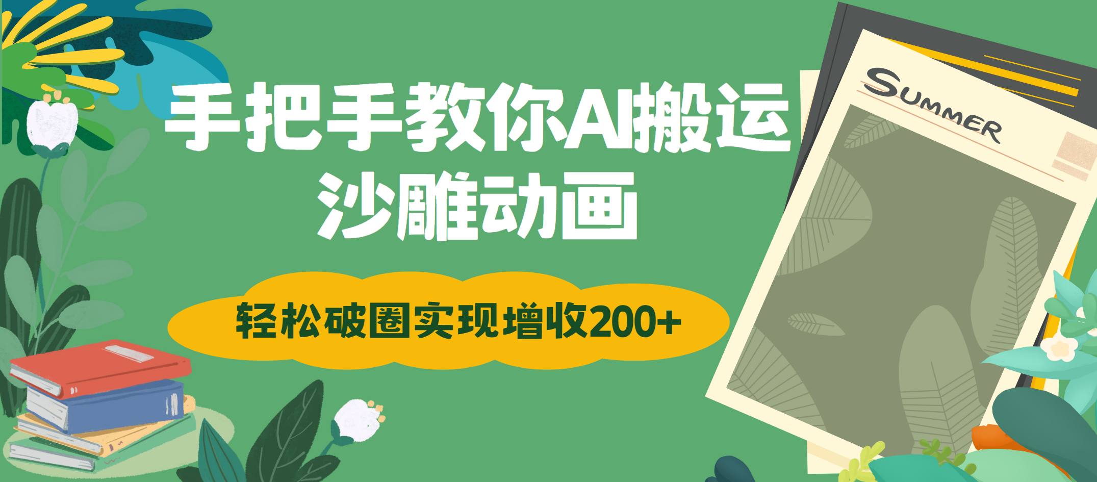 手把手教你用AI搬运沙雕动画轻松破圈实现增收200+-千一副业